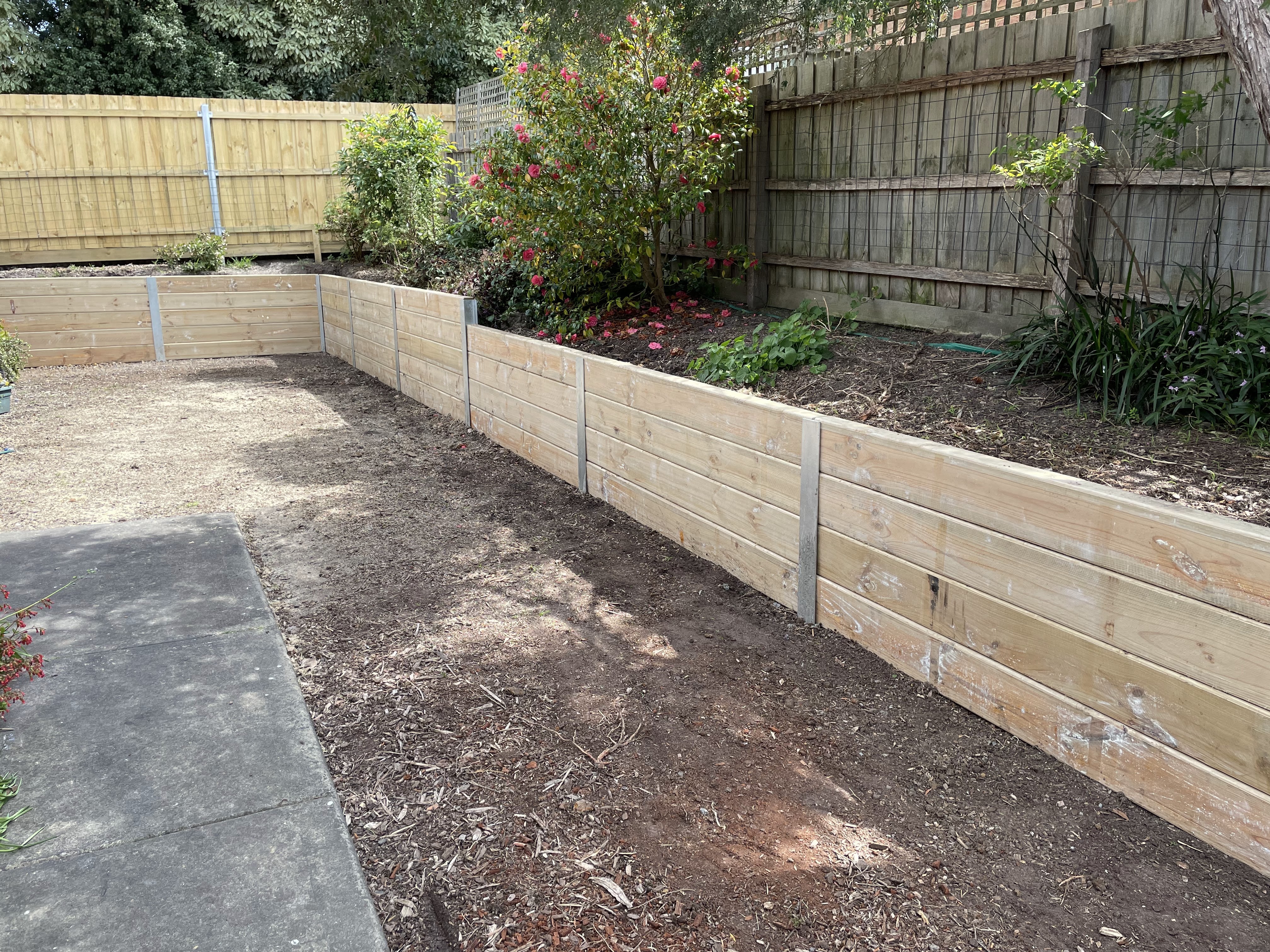 Timber fence installation